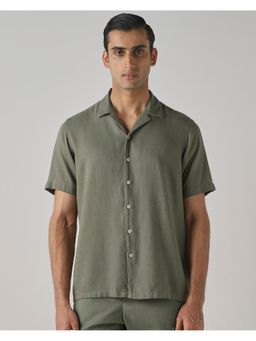 Mufti - Muted Olive Solid Shirt