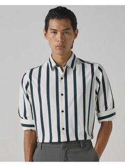 Mufti - Snow Teal Stripes Shirt