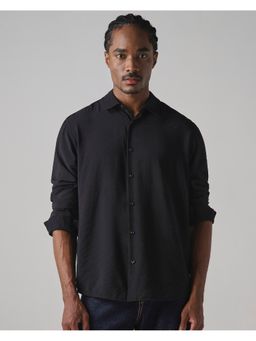 Mufti - Dark Black Solid Shirt