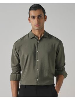 Mufti - Olive Solid Shirt