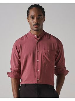 Mufti - Dusty Pink Solid Shirt