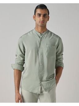 Mufti - Light Green Solid Shirt