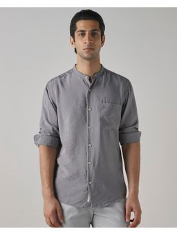 Mufti - Muted Grey Solid Shirt