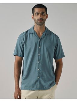 Mufti - Muted Teal Green Solid Shirt