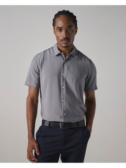 Mufti - Muted Solid Slate Grey Shirt