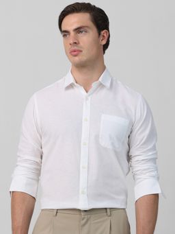 Mufti - Bright Snow White Solid Shirt