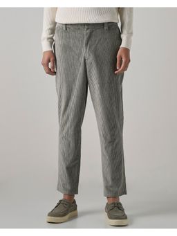 Mufti - Muted Grey Textured Pant