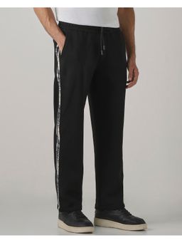 Mufti - Jet Black Solid Track Pant