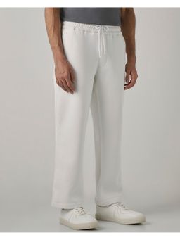 Mufti - Rich Eggshell White Solid Track Pant