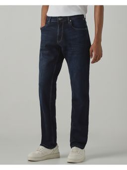 Mufti - Textured Deep Indigo Blue Jeans