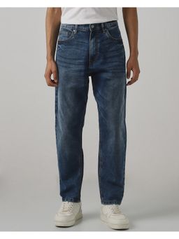 Mufti - Washed Solid Indigo Jeans