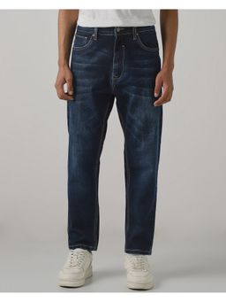Mufti - Deep Indigo Blue Textured Jeans