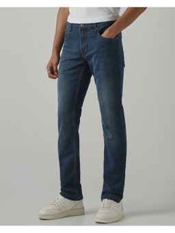 Mufti - Washed Blue Solid Jeans