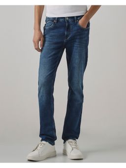 Mufti - Washe Solid Indigo Blue Jeans
