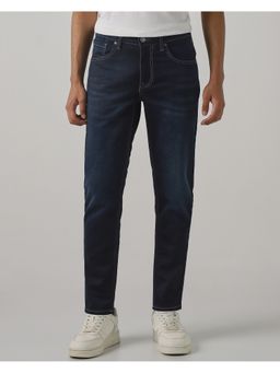 Mufti - Indigo Blue Textured Jeans