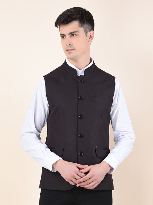 Cantabil Men Wine Premium Regular Fit Waist Coat
