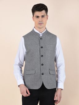 Cantabil - Men Grey Premium Regular Fit Waist Coat