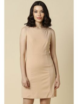 Allen Solly - Women Beige Solid Casual Dress
