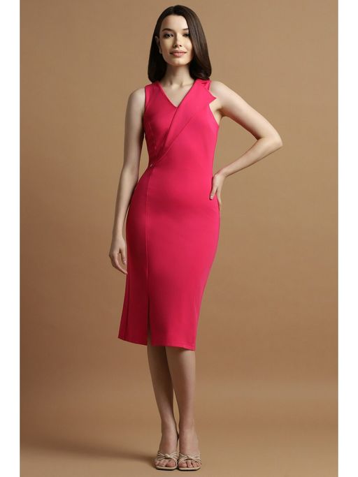 allen solly pink dress Buy Allen Solly Women Pink Solid Formal Dress at Amazon.in