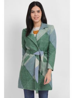 Allen Solly - Women Green Print Casual Coat (Set of 2)