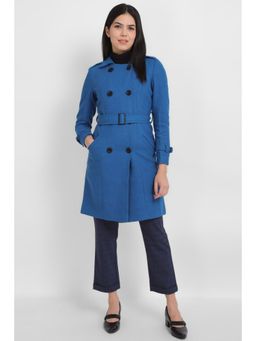 Allen Solly - Women Blue Solid Casual Coat (Set of 2)