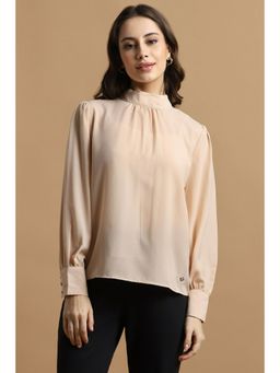 Allen Solly - Women Beige Solid Casual Top