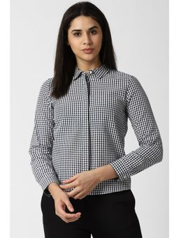 Van Heusen - Women Black Check Long Sleeves Shirt