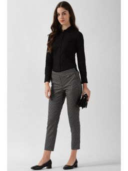 Van Heusen - Women Black Solid Long Sleeves Shirt