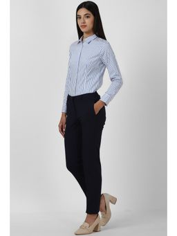 Van Heusen - Women White Stripe Long Sleeves Shirt