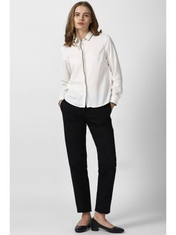 Van Heusen - Women White Solid Long Sleeves Shirt