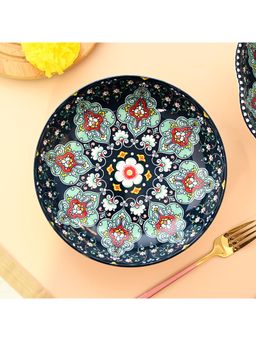 Voncasa - Ceramic Navy Blue Color Serving Dish