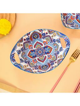 Voncasa - Ceramic Light Blue Color Serving Dish