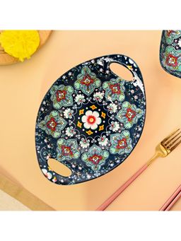 Voncasa - Ceramic Navy Blue Color Serving Dish