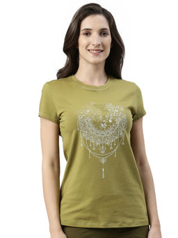 Enamor - Short Sleeve Crew Neck Regular Length T-Shirt Slim Fit Soft Stretch Cotton E147