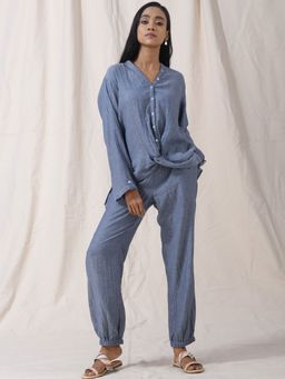 Vasstram - Twist Knot Top Blue