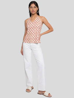 Rangita - Women Purple Cotton Printed Straight Top