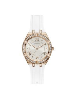 Guess - Women Round White Stainless Steel Analog Watch - GW0034L2 (Medium)