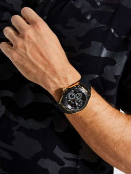 Guess - Men Round Black Stainless Steel Analog Watch - U1049G5 (Medium)