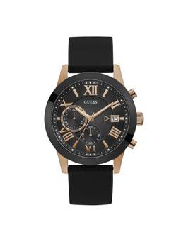 Guess - Men Round Black Stainless Steel Analog Watch - U1055G3 (Medium)