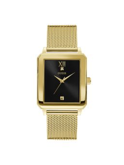 Guess - Men Rectangle Black Stainless Steel Analog Watch - U1074G3 (Medium)