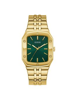 Guess - Men Rectangle Green Stainless Steel Analog Watch - U1503G2M (Medium)