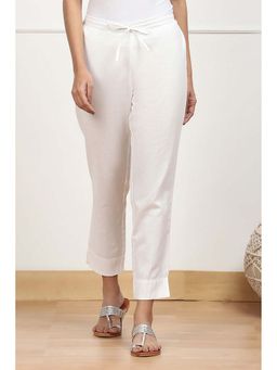 Biba - Women White Cotton Regular Pant