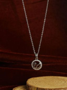 PRITA - Swan American Diamond Silver Necklace
