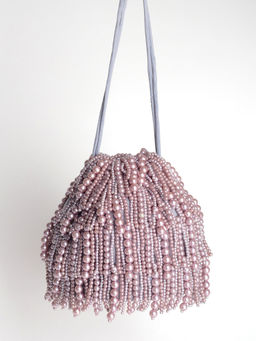 Adora By Ankita - Grey Perla Flapper Bucket Bag