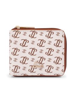 Lavie - Women's Sacy Monogram LL Print Small Zip around Wallet (off white) (S)