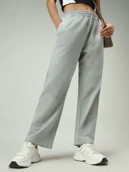 Outzidr - Grey Cotton Ultra Baggy Streetwear Joggers