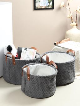 De Maison Decor - Leni Ash Grey Basket (Set of 3)