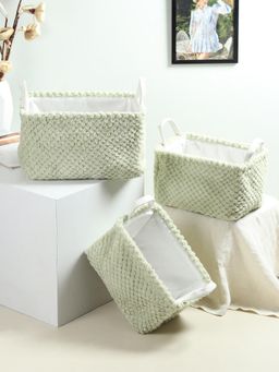 De Maison Decor - Warm Whirl mint green Basket (Set of 3)