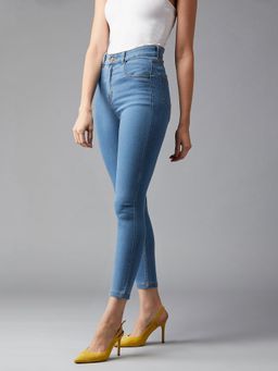 DOLCE CRUDO - Women Blue Skinny Fit Skinny High Rise Stretchable Jeans