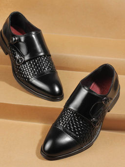 Metro - Men Black Monk Straps